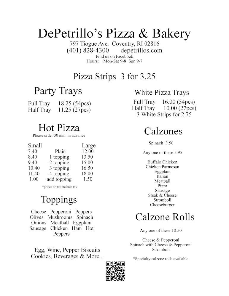 DePetrillo's Pizza & Bakery Menu image 2